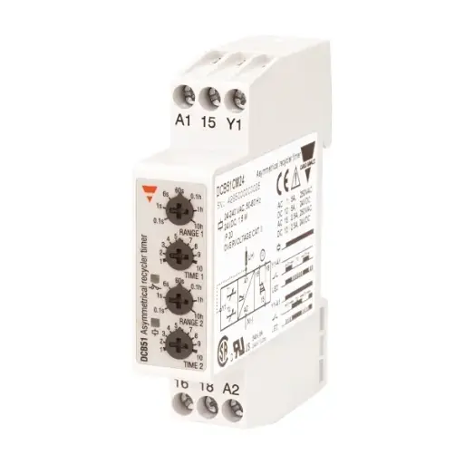 [DCB51CM24] TIMER ASYM RECY 24VDC/24-240VAC SPPLY 1 C/O 0.1S-100H 17.5mm