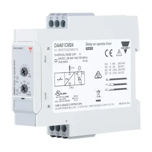 [DAA01CM24] TIMER ON DELAY 24V DC/24-240V AC SUPPLY 1 C/O 0.1S-100H