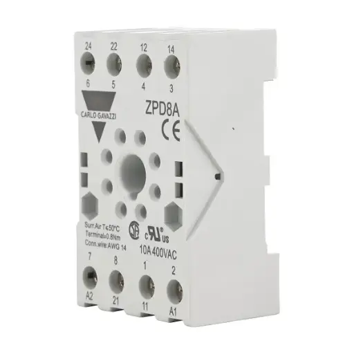 [ZPD8] TIMER 8 PIN PLUG IN BASE FOR CARLO GAVAZZI TIMERS & RELAYS